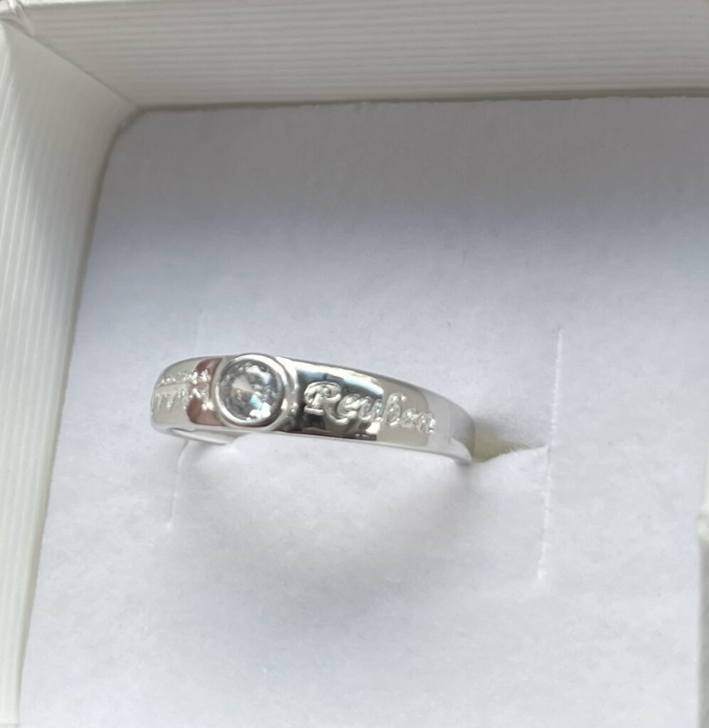heartbeat jewelry custom engraved ring for baby keepsake