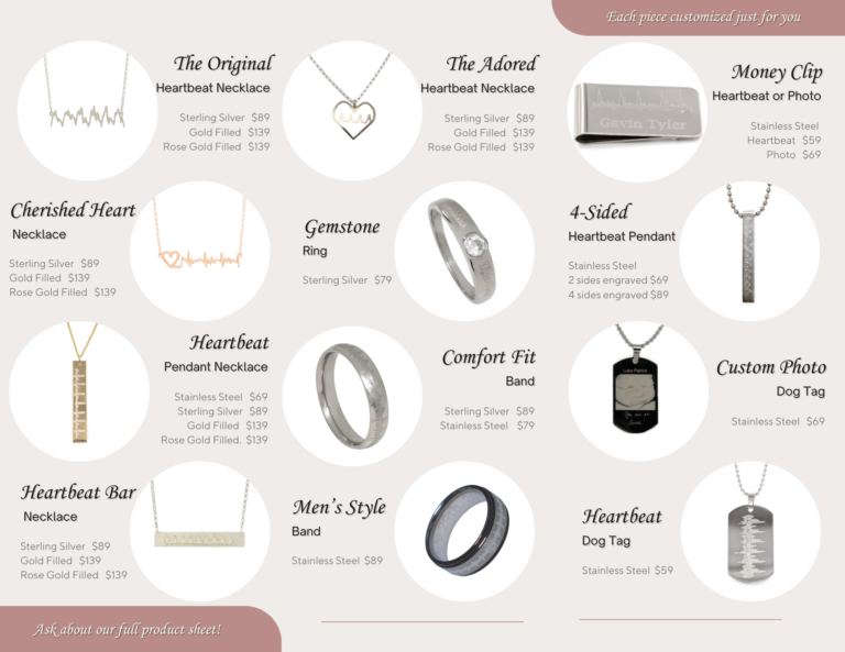 heartbeat keepsake jewelry from baby scan